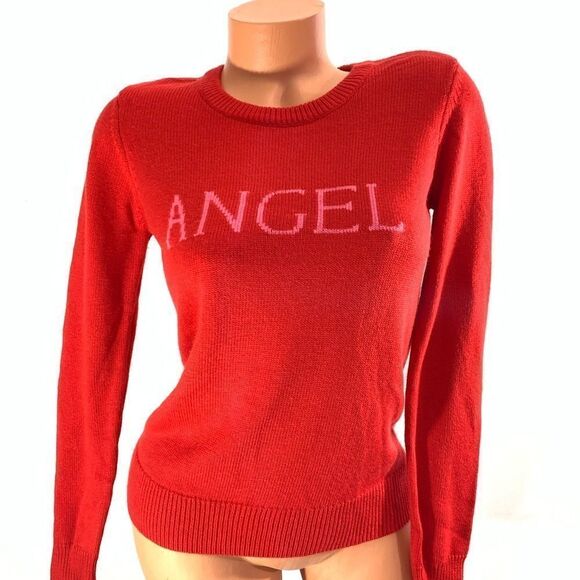 Victoria’s Secret crewneck Angel Gorgeous Sweater Red  Small - Picture 3 of 7